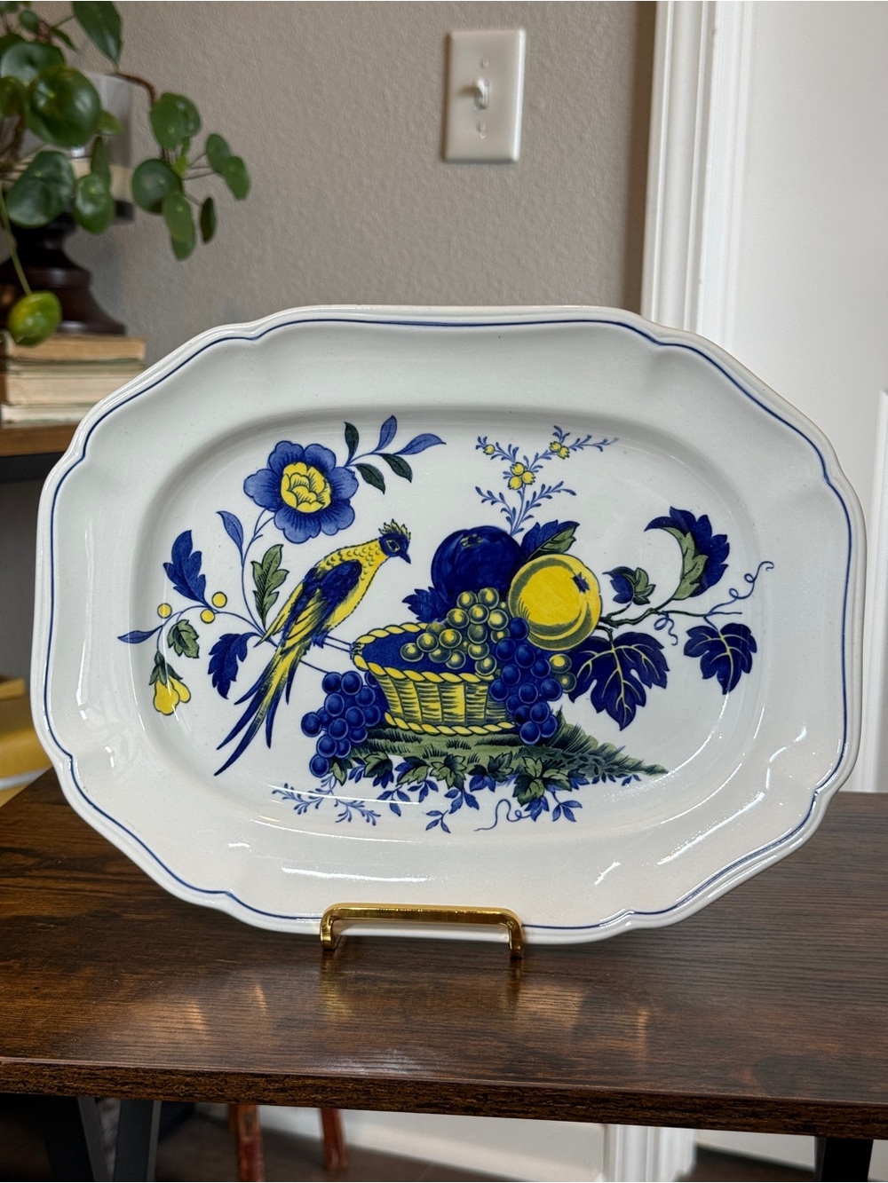 Vintage Spode Blue Bird Oval Platter